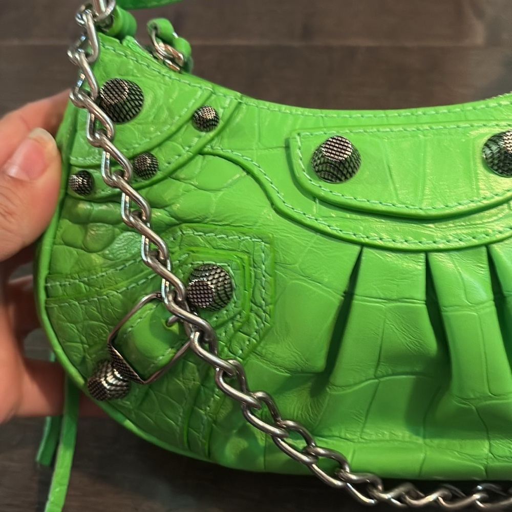 Balenciaga Le Cagole Mini Bag in Acid Green - Picture 8 of 16